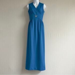 LESLIE FAY KNITS Royal Blue Tea Ankle Length Long Tank Dress
Size 6